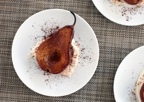 Food - Roasted Pears with espresso cream-M