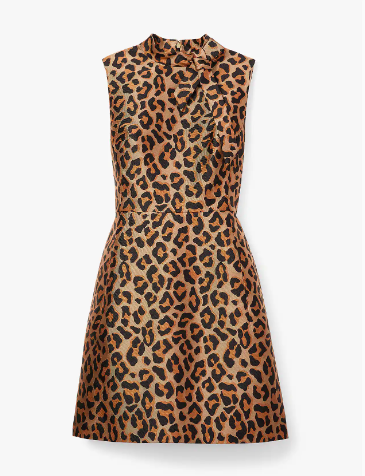 Leopard Jacquard Knott Dress — Elements of Style